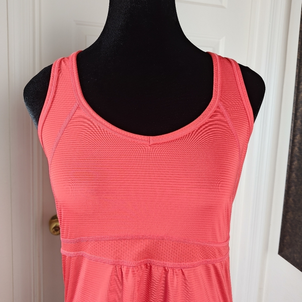 LUCY Women’s Activewear Tank in Coral Size Small Racerback Drawstring Medium - Picture 4 of 12